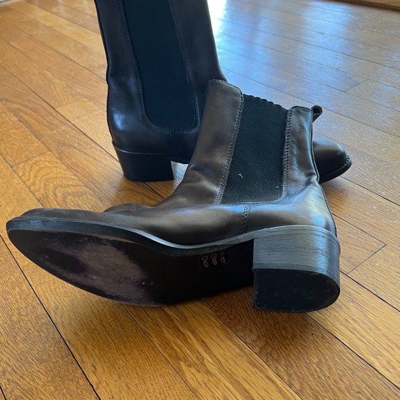 Brown Leather Chelsea Pointy Toe Ankle Boots Brown Wize 40 - Picture 2 of 7